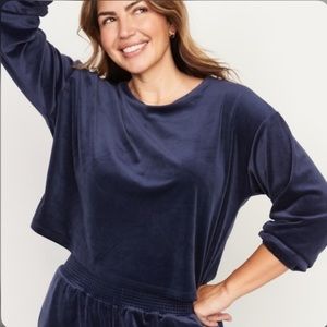 (NWT) Old Navy Velvet Lounge Top